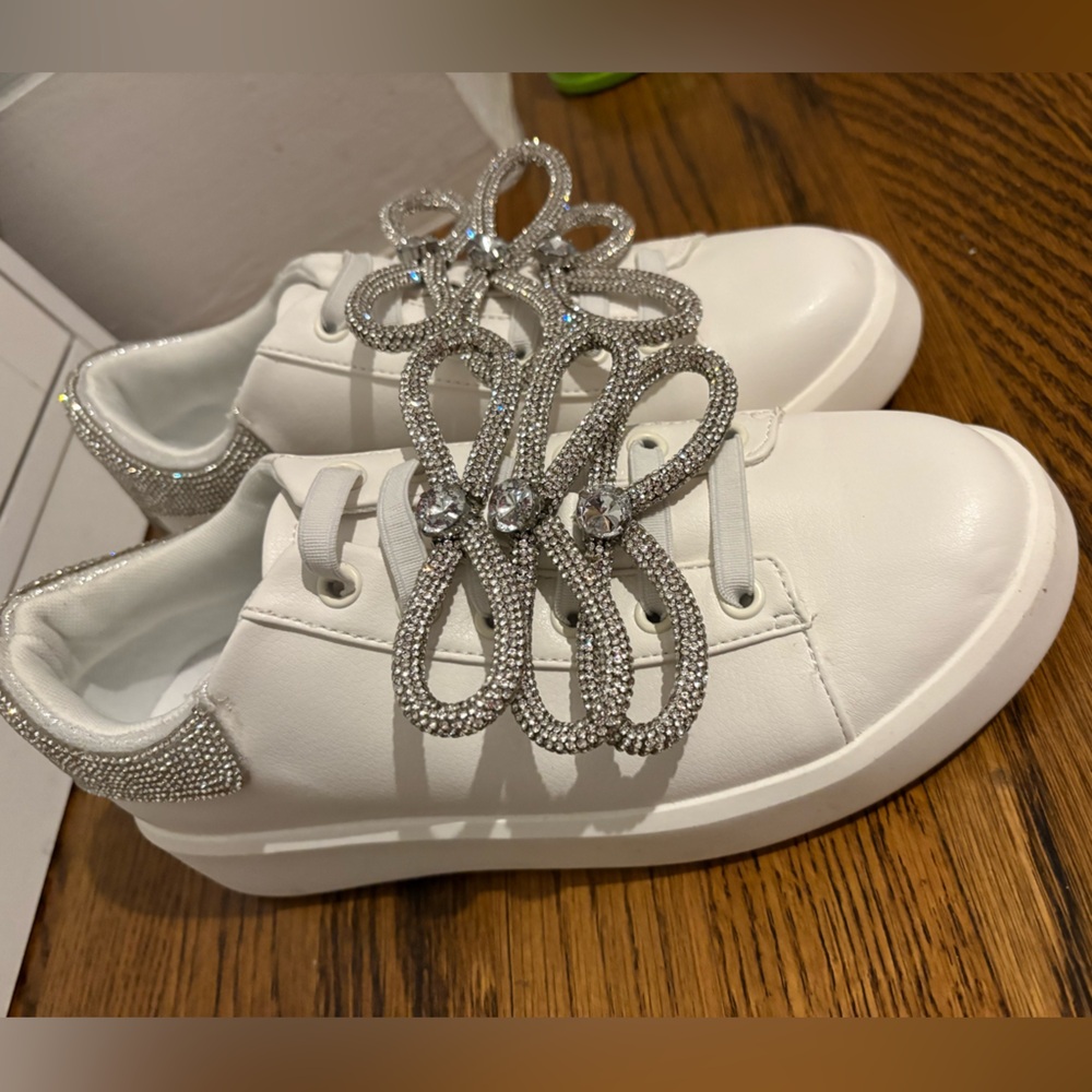 INC Rhinestone Bow Sneakers